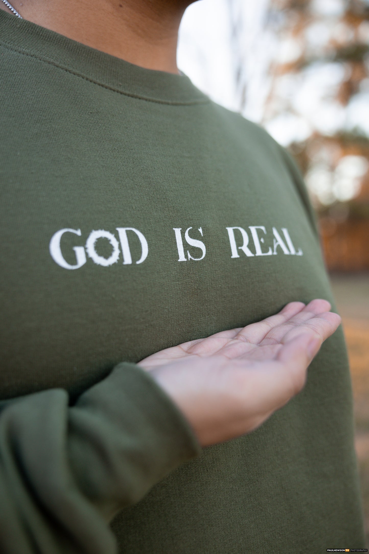 God is Real Champion Crewneck Sweatshirt