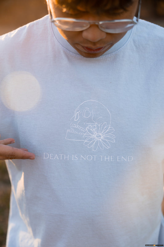 Death Is Not The End Skull & Flower Crewneck Shirt